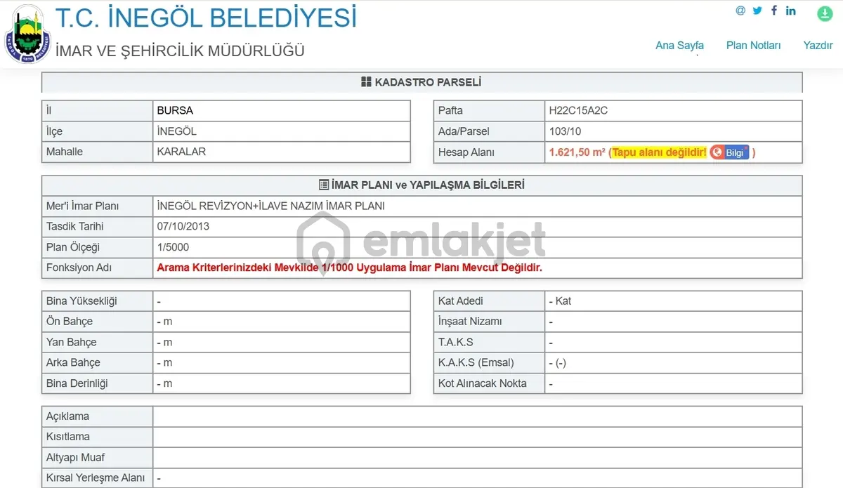 Ulucan'dan İnegöl Karalar'da İmar Dibi Tarla - 6