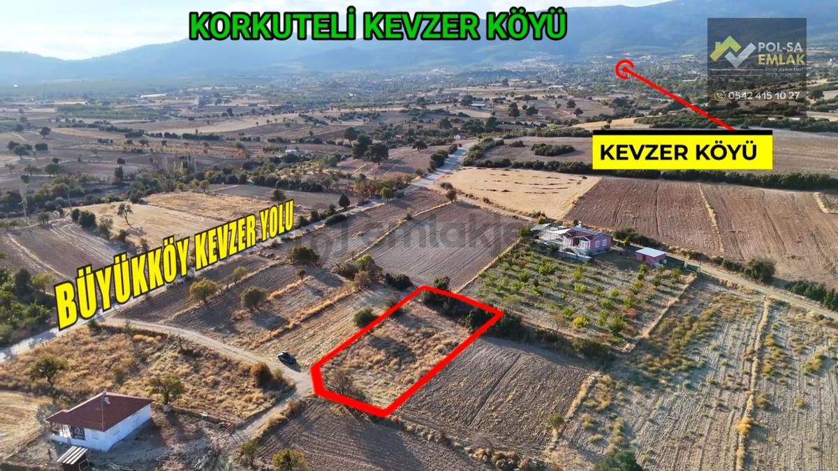 Korkuteli Kevzer De Satılık 1.033m2 Tarla Resmi Yol Var - 2
