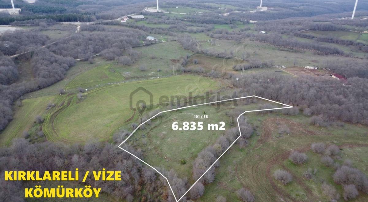 Vize Kömürköy'de Satılık 6.835 M2 Tarla