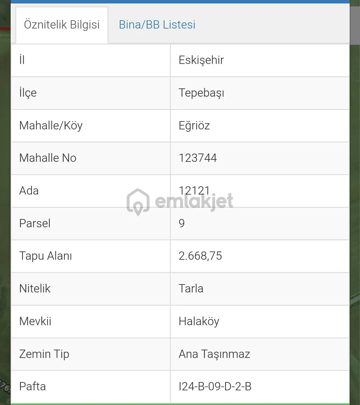 İki Emlaktan Eğriözde Satılık 2668 Mt. Tarla