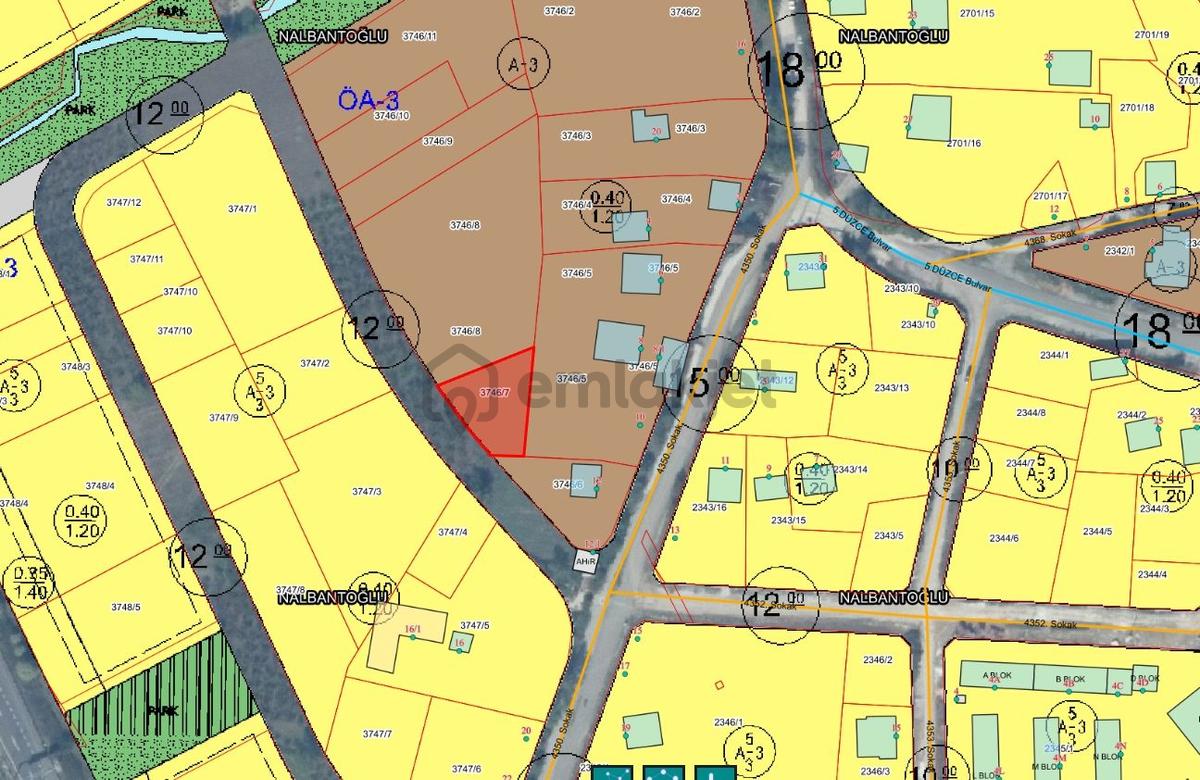 Öğretmenden Nalbantoğlunda 3 Kat İmarlı Satılık 602m2 Arsa - 24