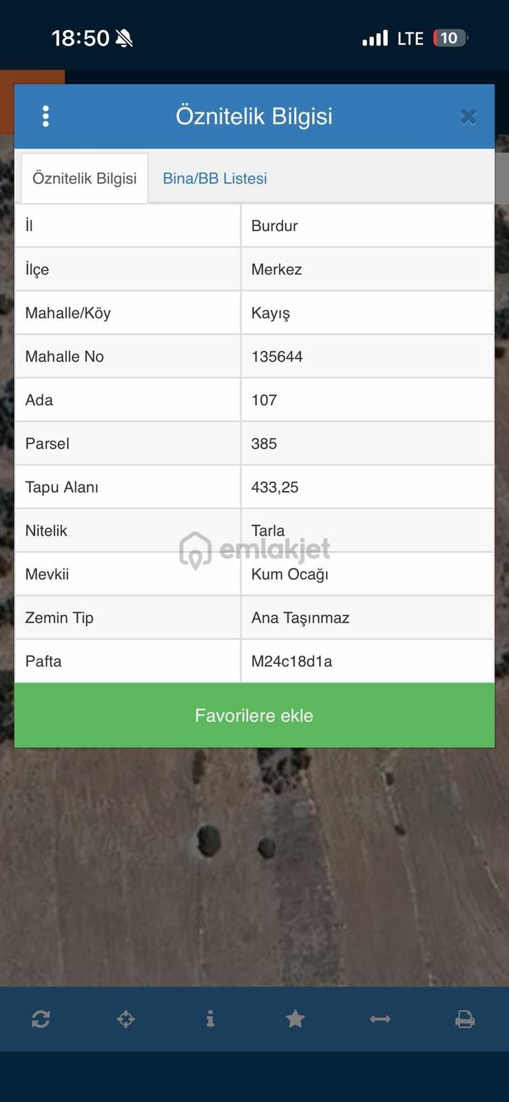 Burdur Merkez Kayış'da 433m2 Satılık Tarla - 3