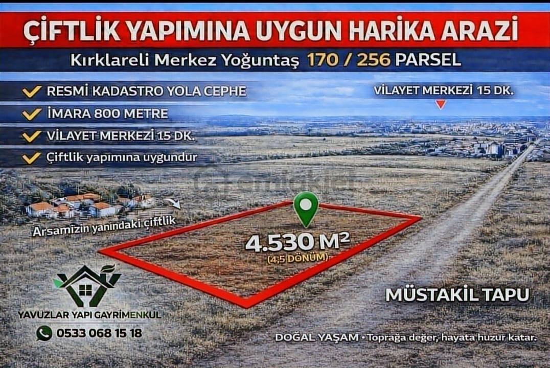 Resmi Yola Cephe İmara 800 Metre Çiftliğe Komşu 4530 M² - 10