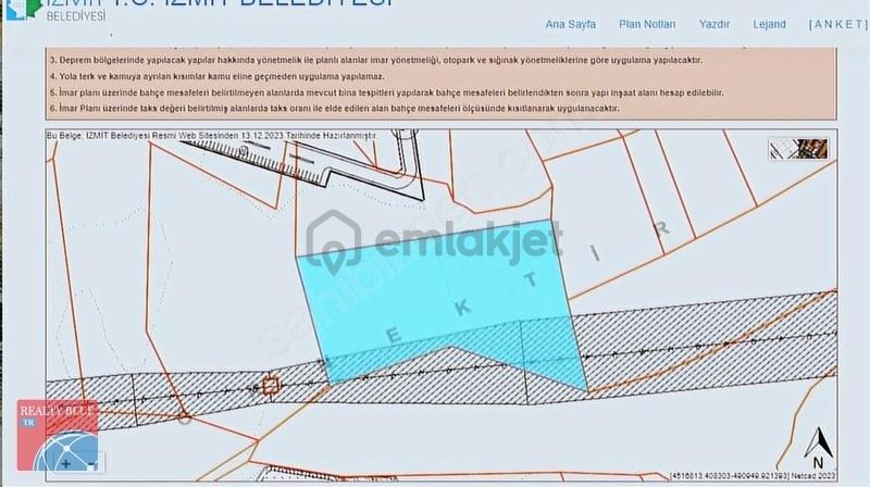 İzmit Kulfallı'da İmar Sınırında Arsa Hissesi - 8