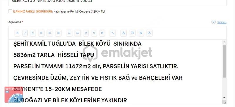 Tuğlu-bilek Sınırında Hesaplı Verimli Arazi - 5