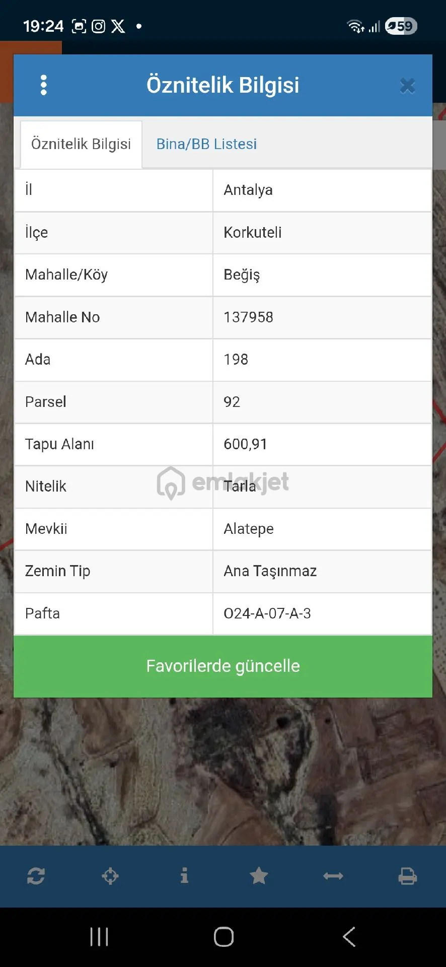 Sahibinden Korkuteli-elmalı Karayolu Üzerinde Sahibinden Satılık Tarla