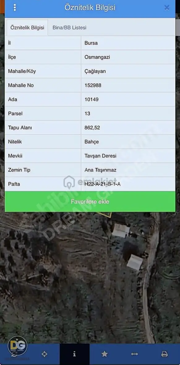 Osmangazi Çağlayan Köyü'nde Satılık Tarla 862m² - 2