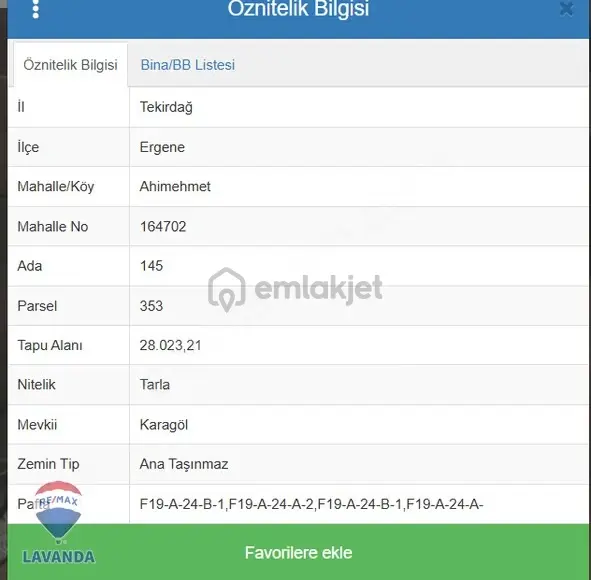 Remax Lavanda'dan Ahımehmet Ergene'de Satılık Tarla - 2