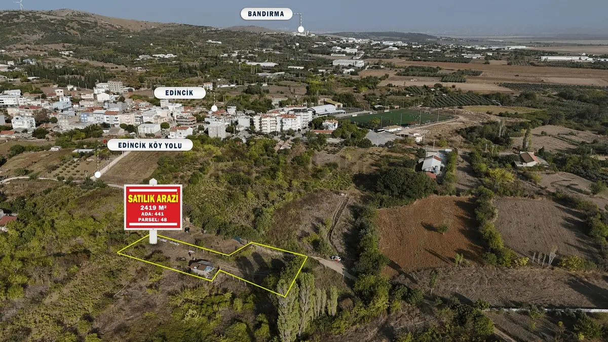 Bandırma Edincik'te İmar Planı İçerisinde Satılık 2419m² Bağ - 3