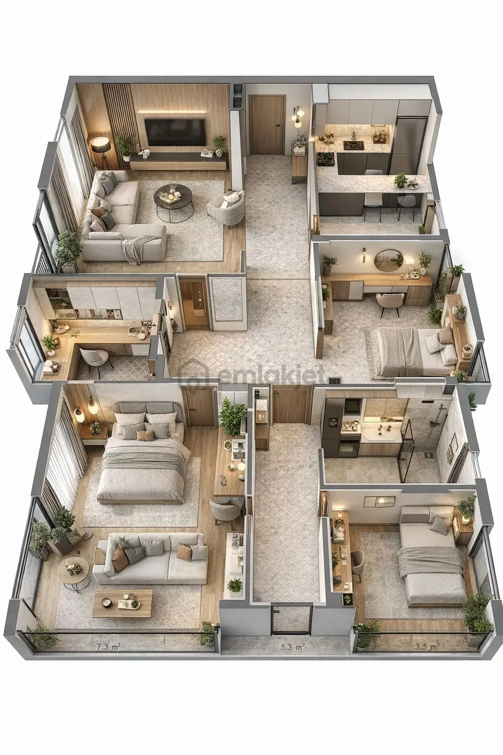 Altınova'da Site İçinde Kapalı Mutfak Satılık 2+1 Daire - 24