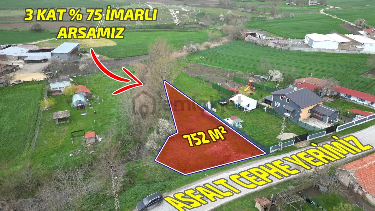 ꧁ ╚ Saray Göçerler'de ╣ 752 M² Asfalt Cephe ╠ Kupon Arsa ꧂ - 34