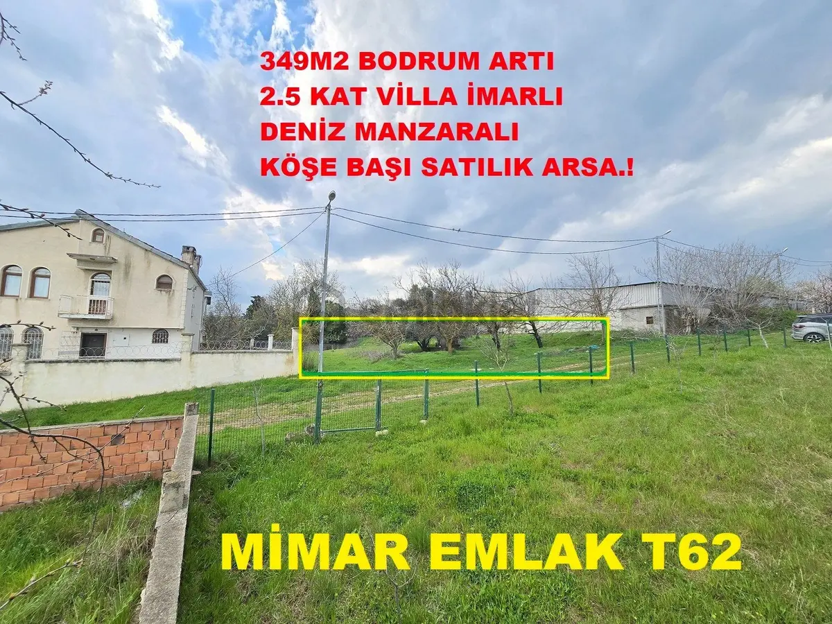 Satılık Deniz Manzaralı Villa Arsası 349m2 - 12