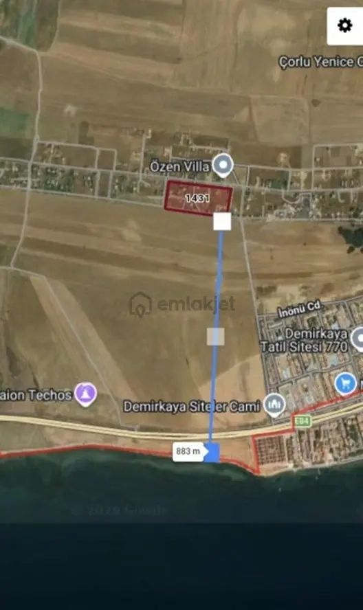 Tekirdağ Karaevli Denize Yürüme Mesafesinde Net 185m2 Arsa - 3