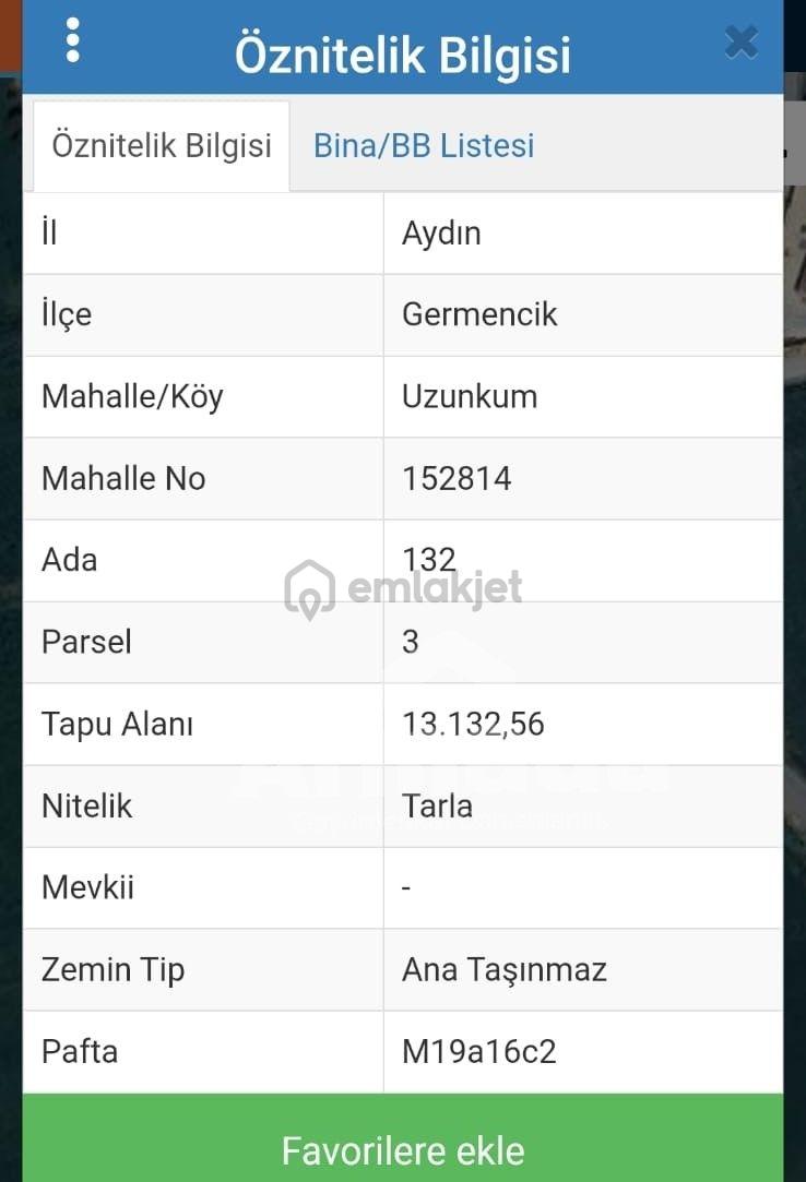 Aydın Germencik'te Satılık Tarla - 2