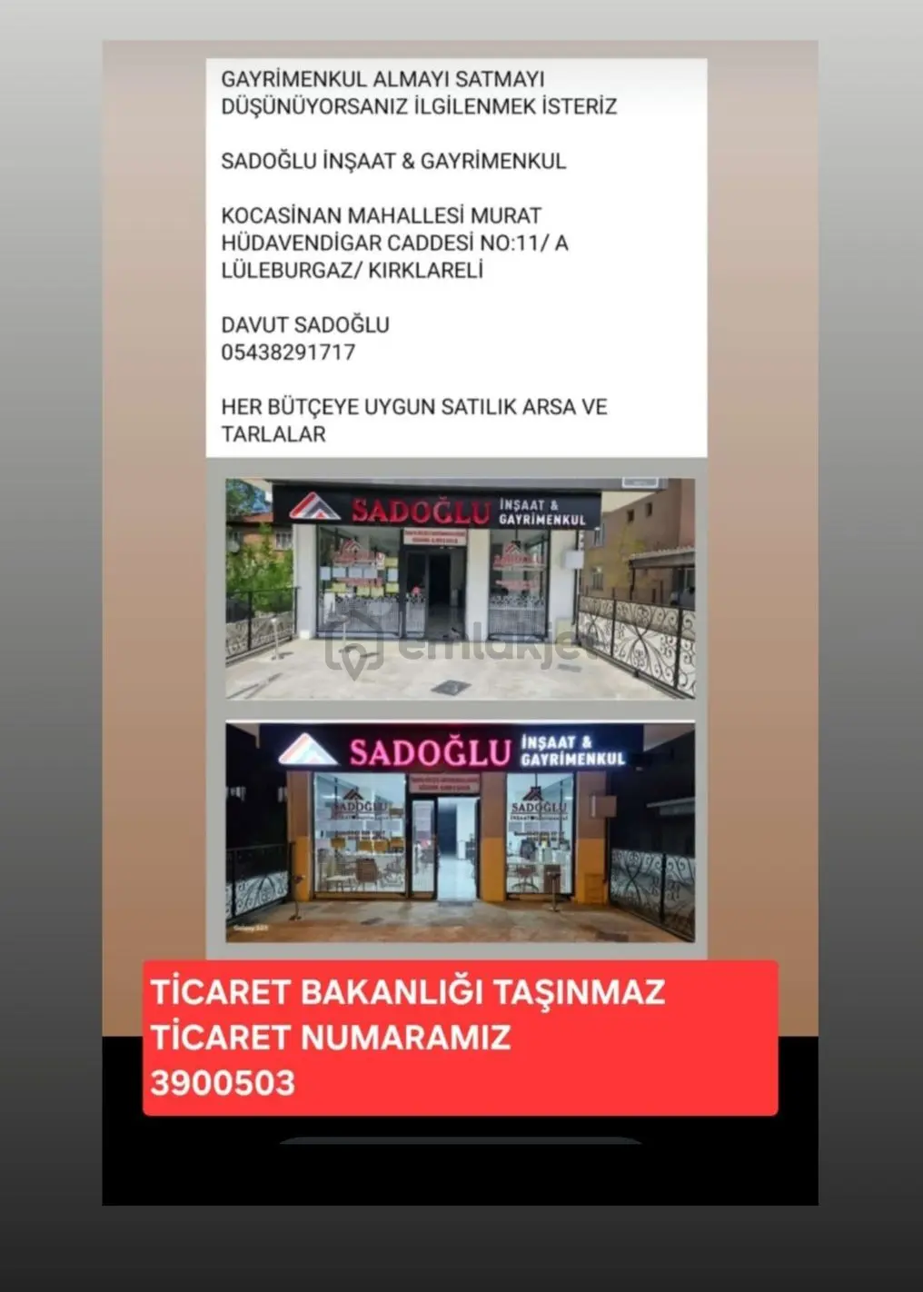 Kırklareli Merkez Deveçatağı 513 M2 - 13