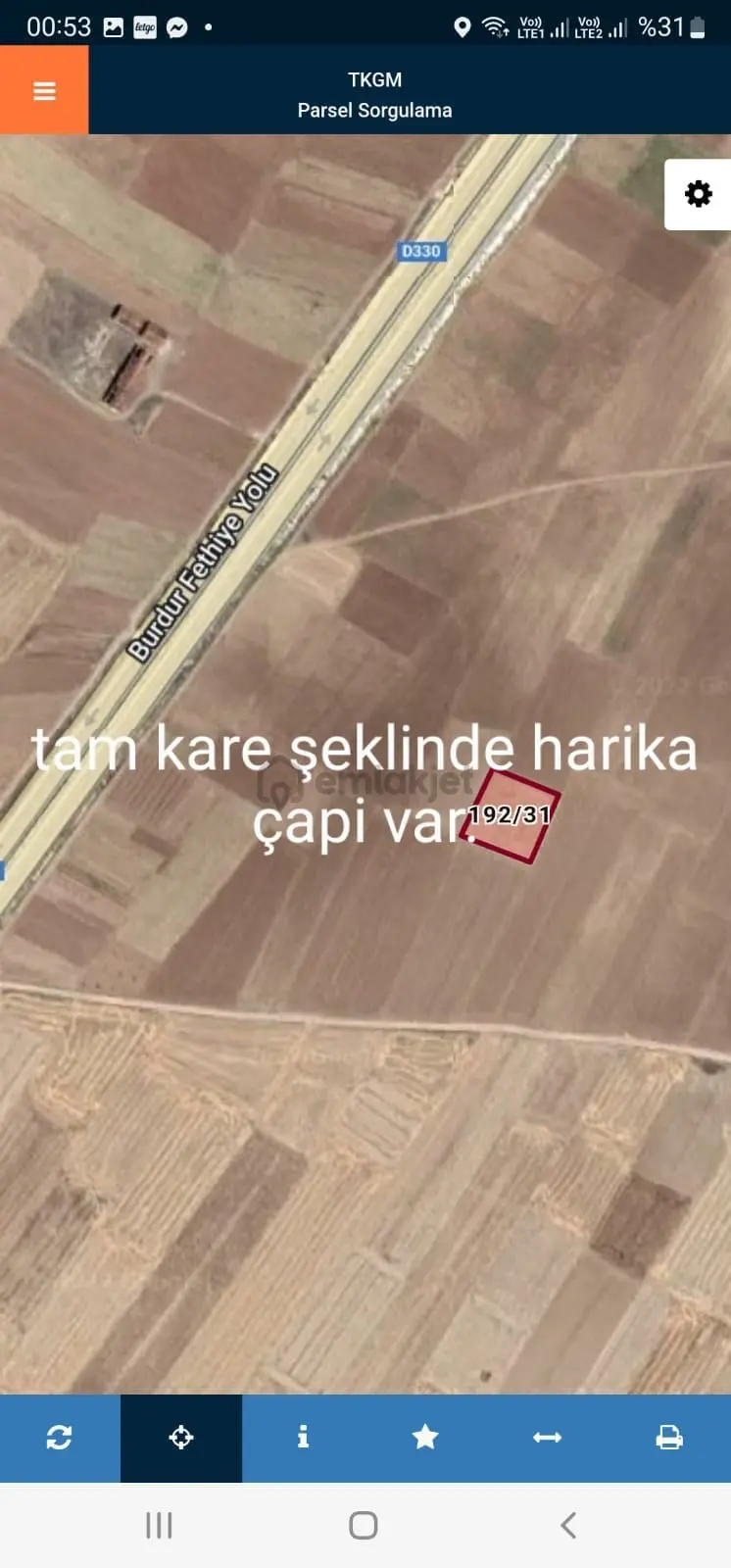 Burdur Karamanlı Mürseller Satılık Tarla No.20594 - 4