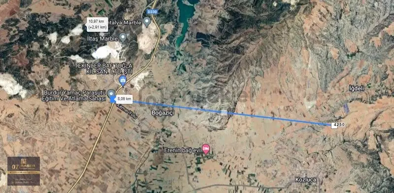 Burdur Kozluca'da Satılık 4500 M² Tek Tapu Tarla - 19