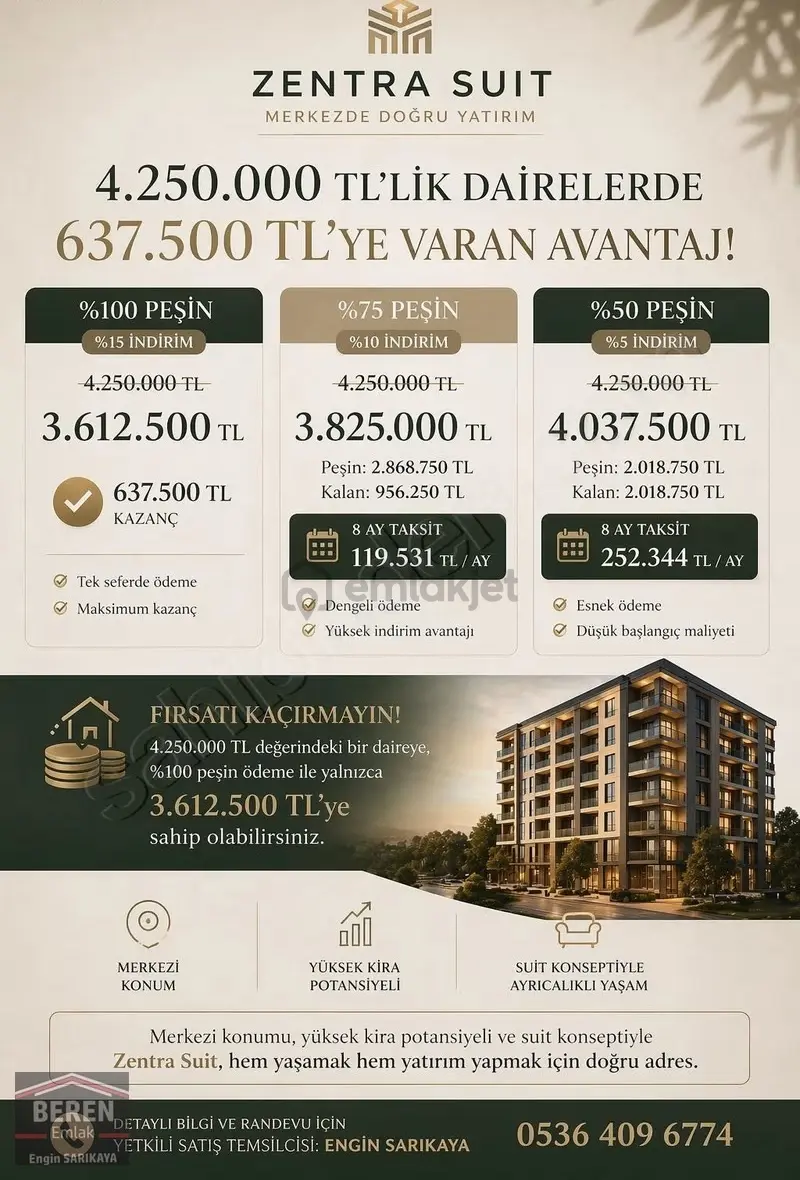 Zentra Suit- 8 Odalı 1+1
