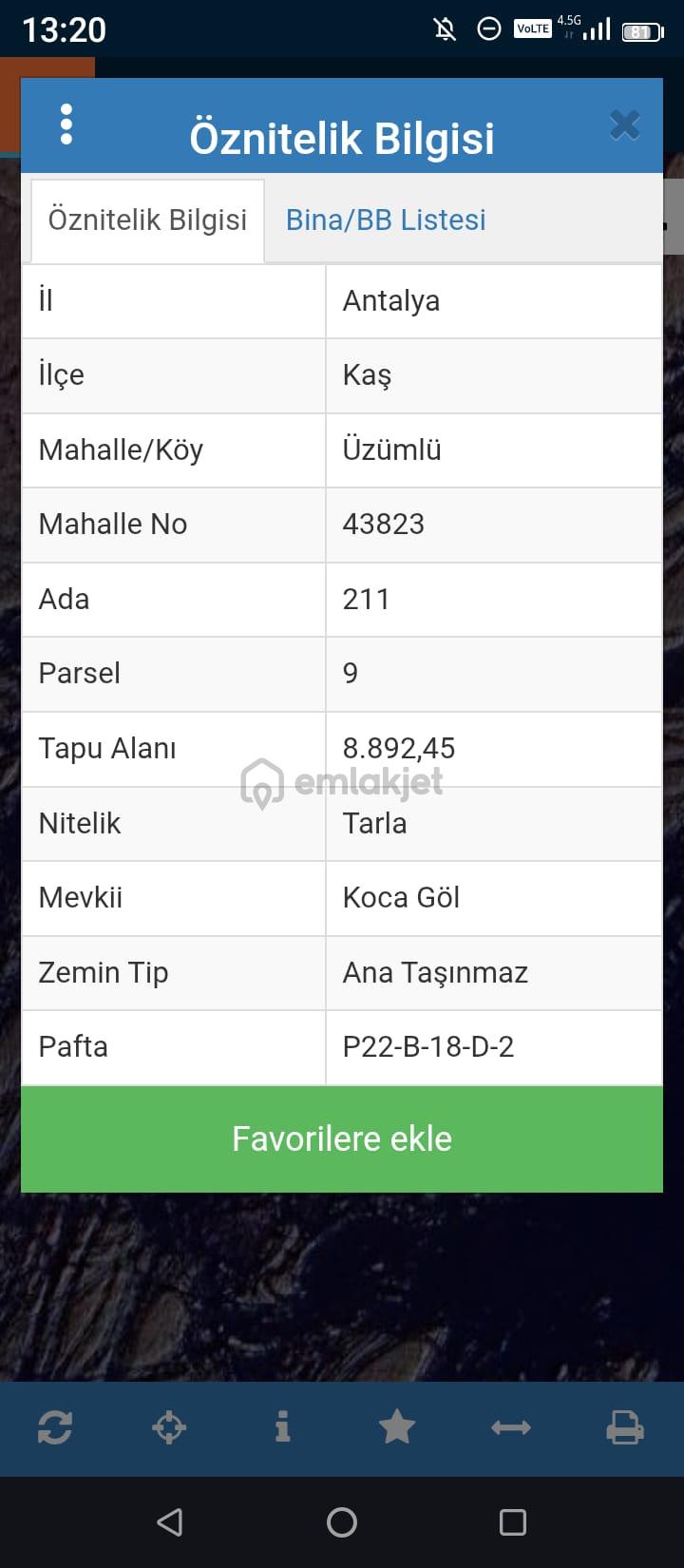 Acil Satılık Kaş Üzümlü'de Tek Tapu Tarla - 2