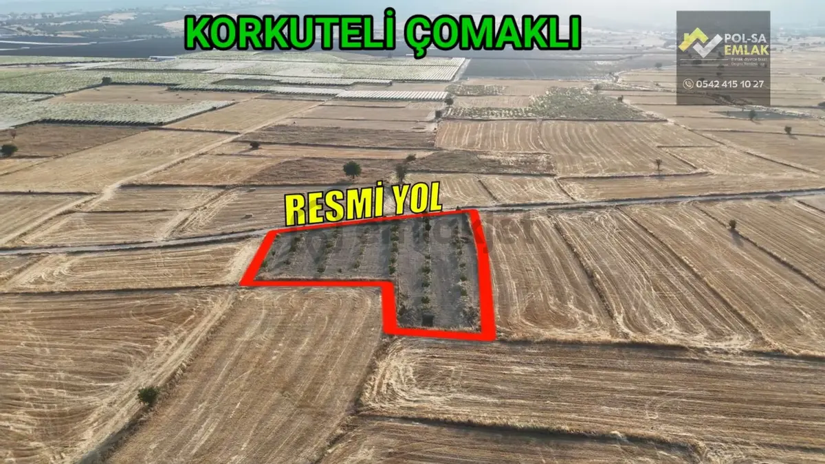 Korkuteli Çomaklı Da Satılık 3.485m2 Bahçe Resmi Yol Var - 5