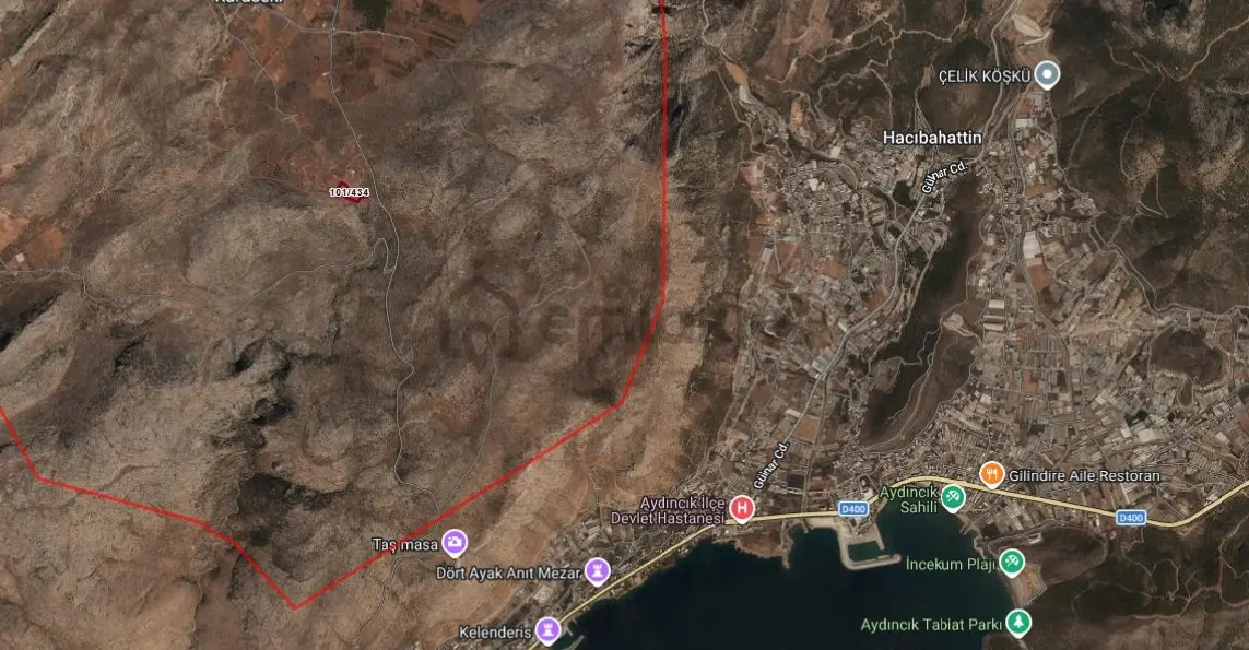 Fa'dan Mersin Aydıncıkta 12.772 M² Satılık Yatırımlık Tarla