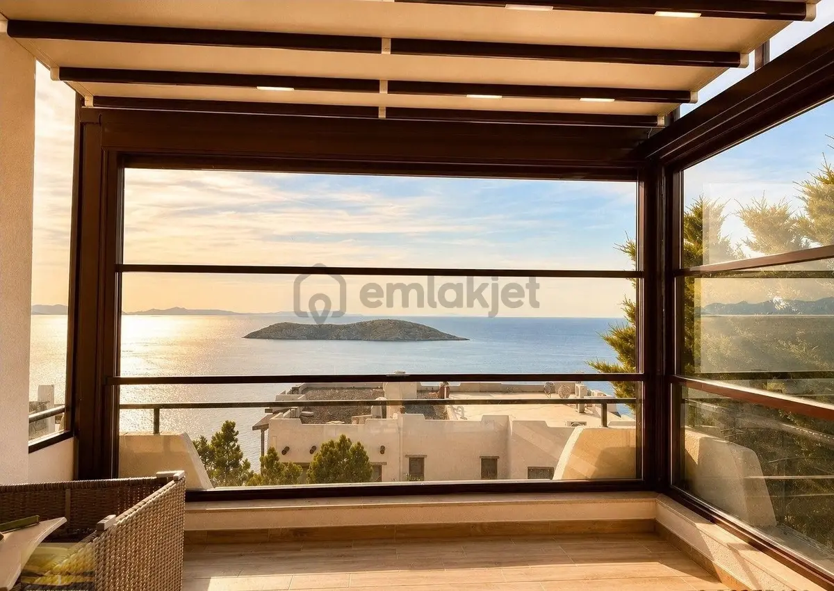 Bodrumda Satılık Villa Muhteşem Deniz Ve Günbatımı Manzaralı Ev - 9