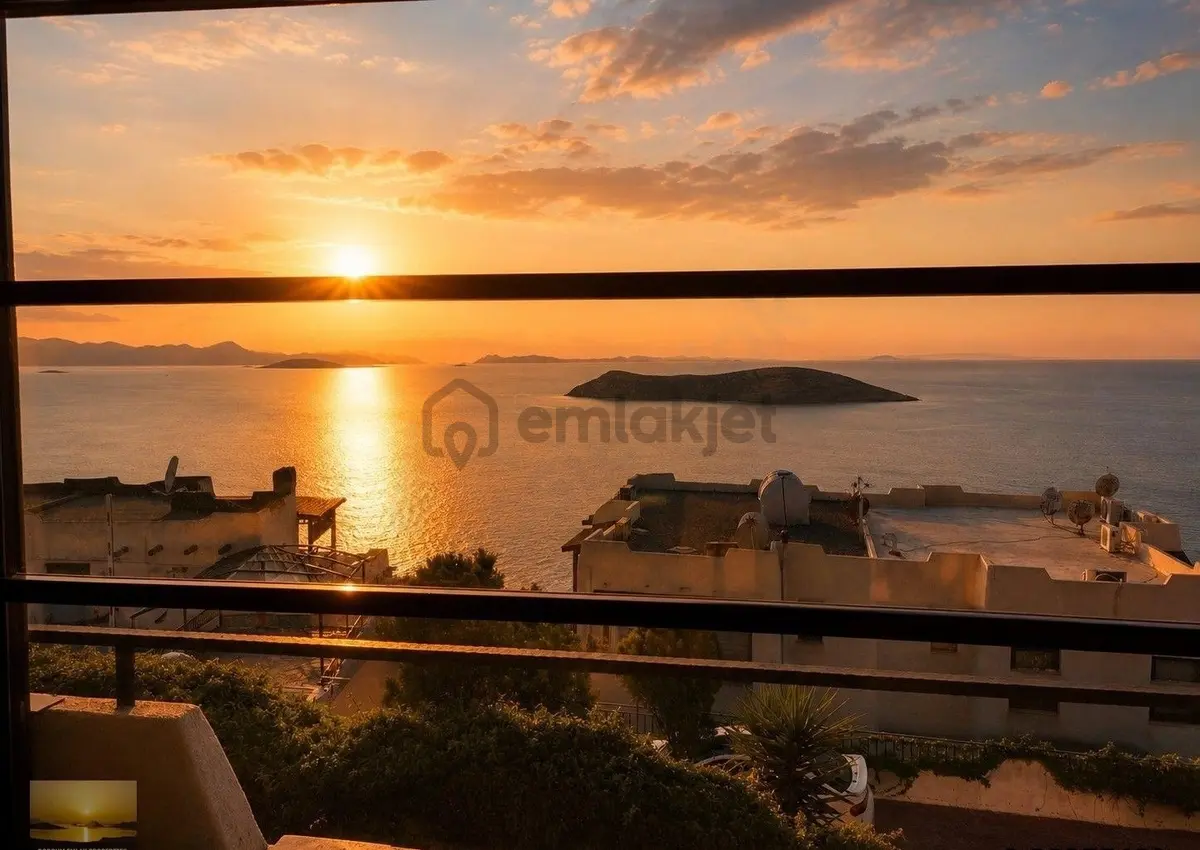 Bodrumda Satılık Villa Muhteşem Deniz Ve Günbatımı Manzaralı Ev - 32