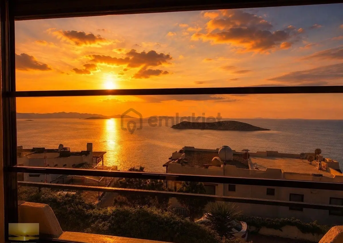 Bodrumda Satılık Villa Muhteşem Deniz Ve Günbatımı Manzaralı Ev - 6