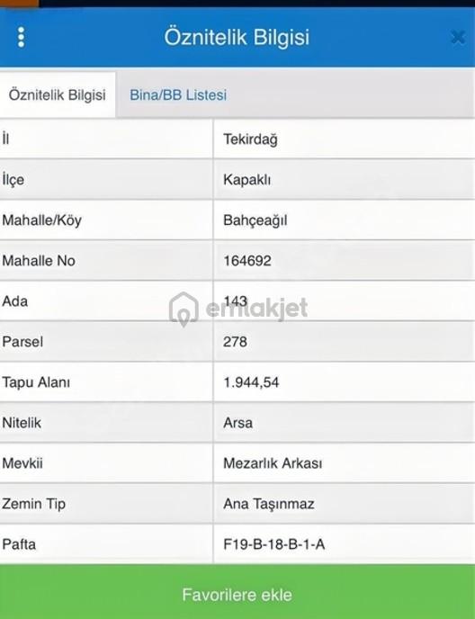 Kapaklı Bahçeağıl'da 243 M2 Arsa - 5