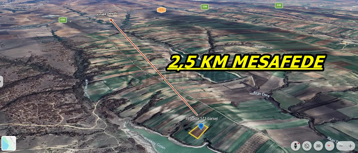 Kırıkköyde Baraj Manzaralı Satılık 1541 M2 Arsa - 7