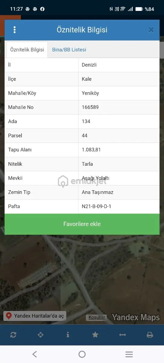 Denizli Kalede Satılık Tarla - 3