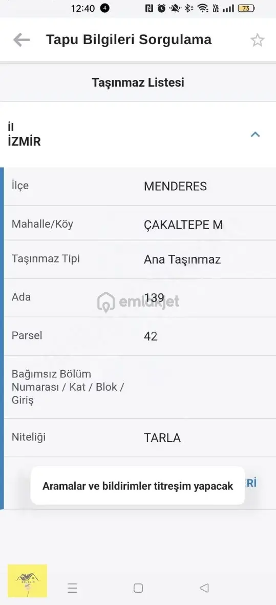 Menderes Çakaltepe Satılık Tarla - 3