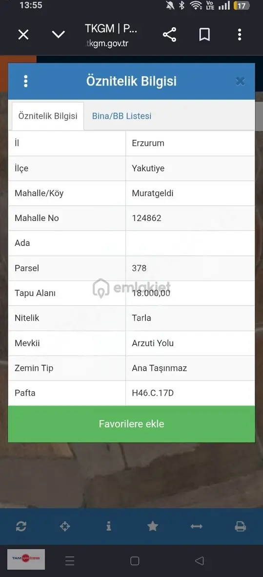 Tam Nokta Kent'ten Muratgeldi'de Tek Tapulu 18 Dönüm Tarla