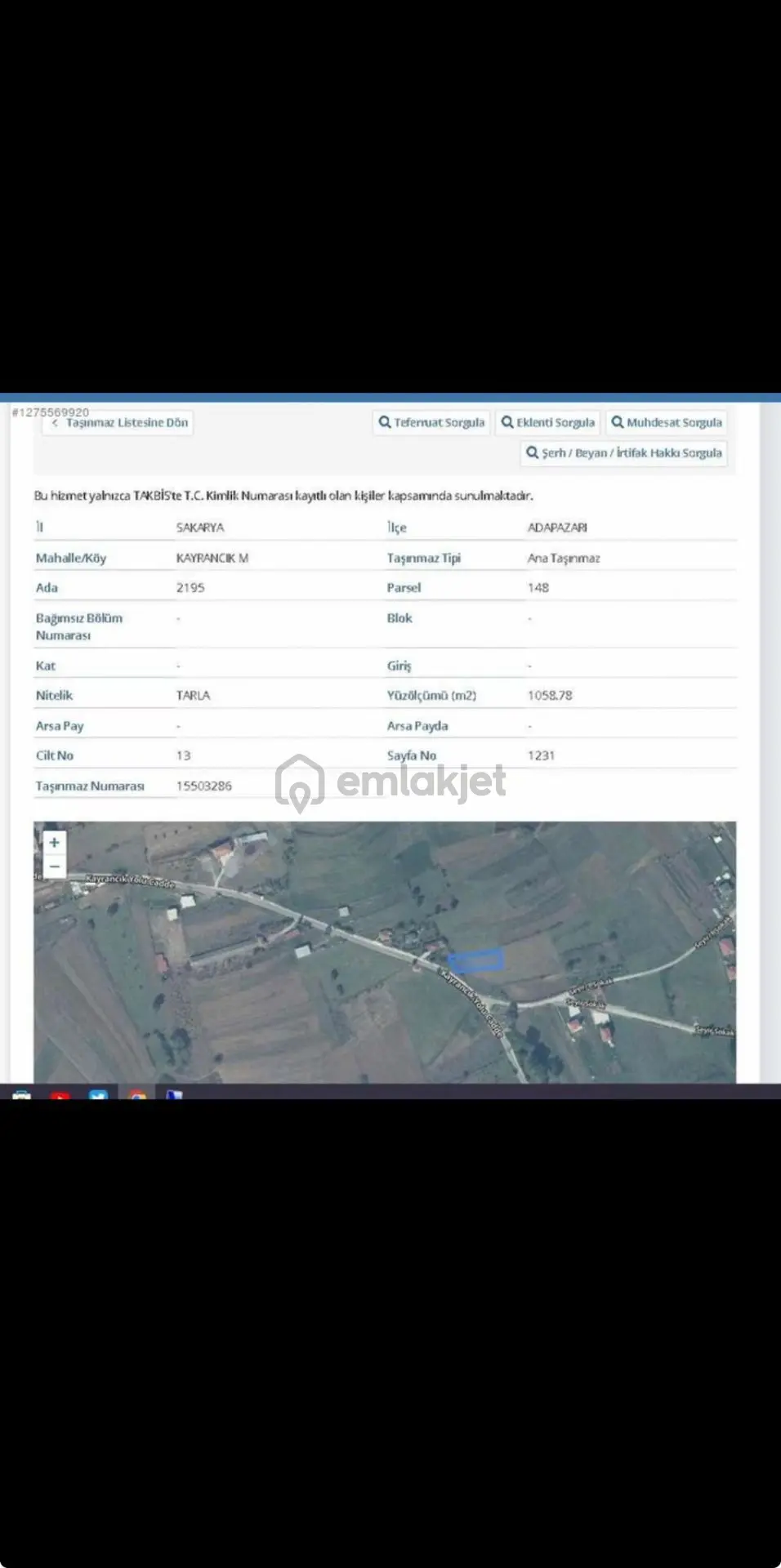 Sahibinden Kayrancık İmara Yakın Satılık Tarla