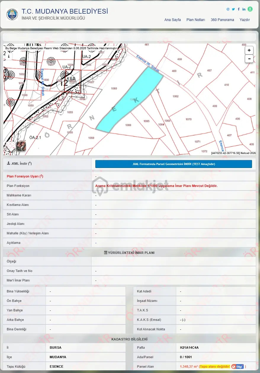 Profasor *dan Mudanya Eşkel Esence 'de Satılık Bahçe 449m2 - 10