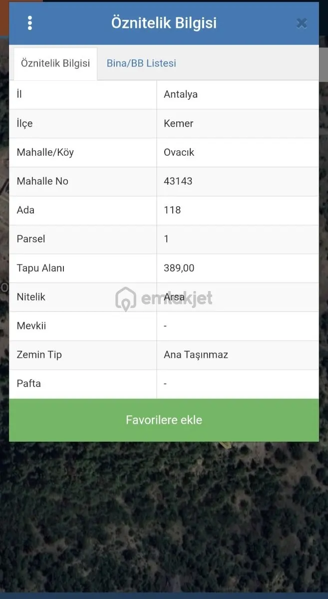 Satılık İmarlı Arsa Antalya Kemer Ovacık - 4