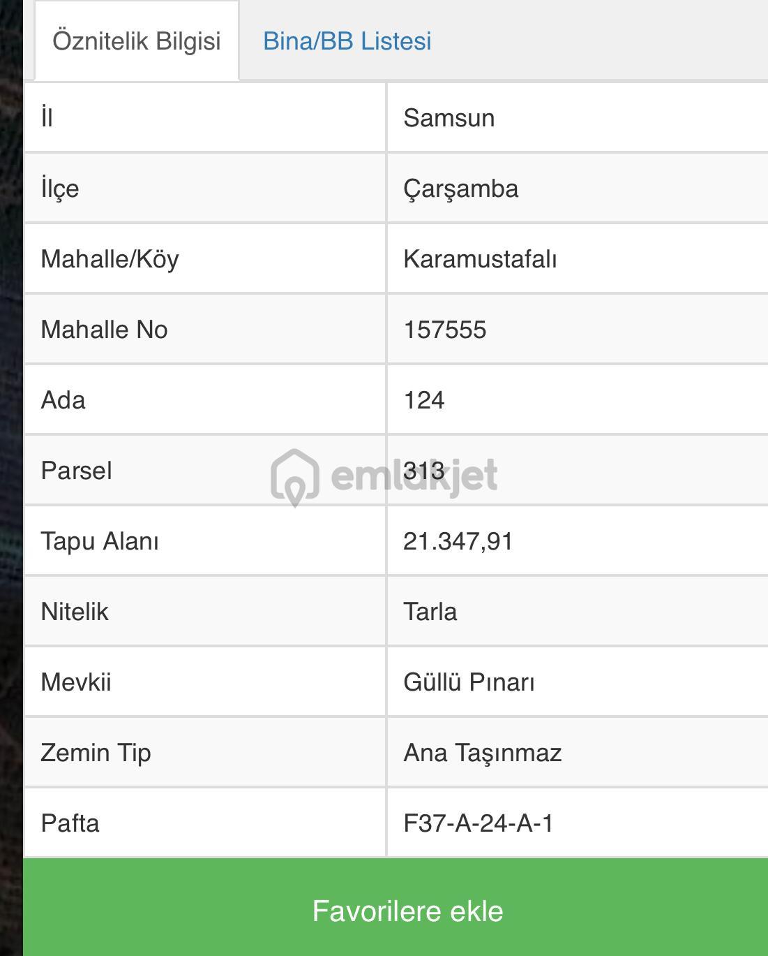Çarşamba Karamustafalı'da Satılık 3469 M² Tarla - 15