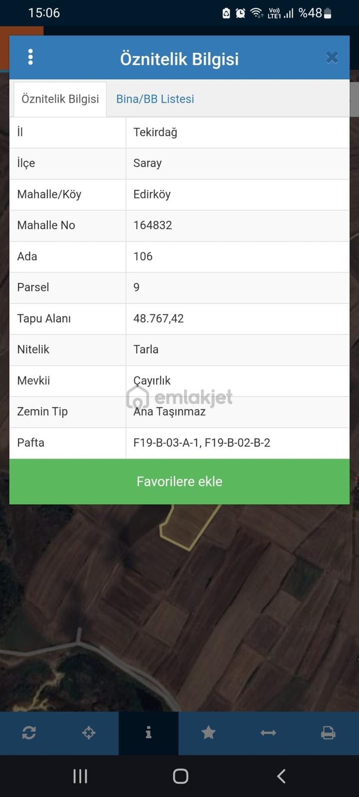 Tekirdağ Saray Edirköyde Tarladan 254 M² Hisse - 6