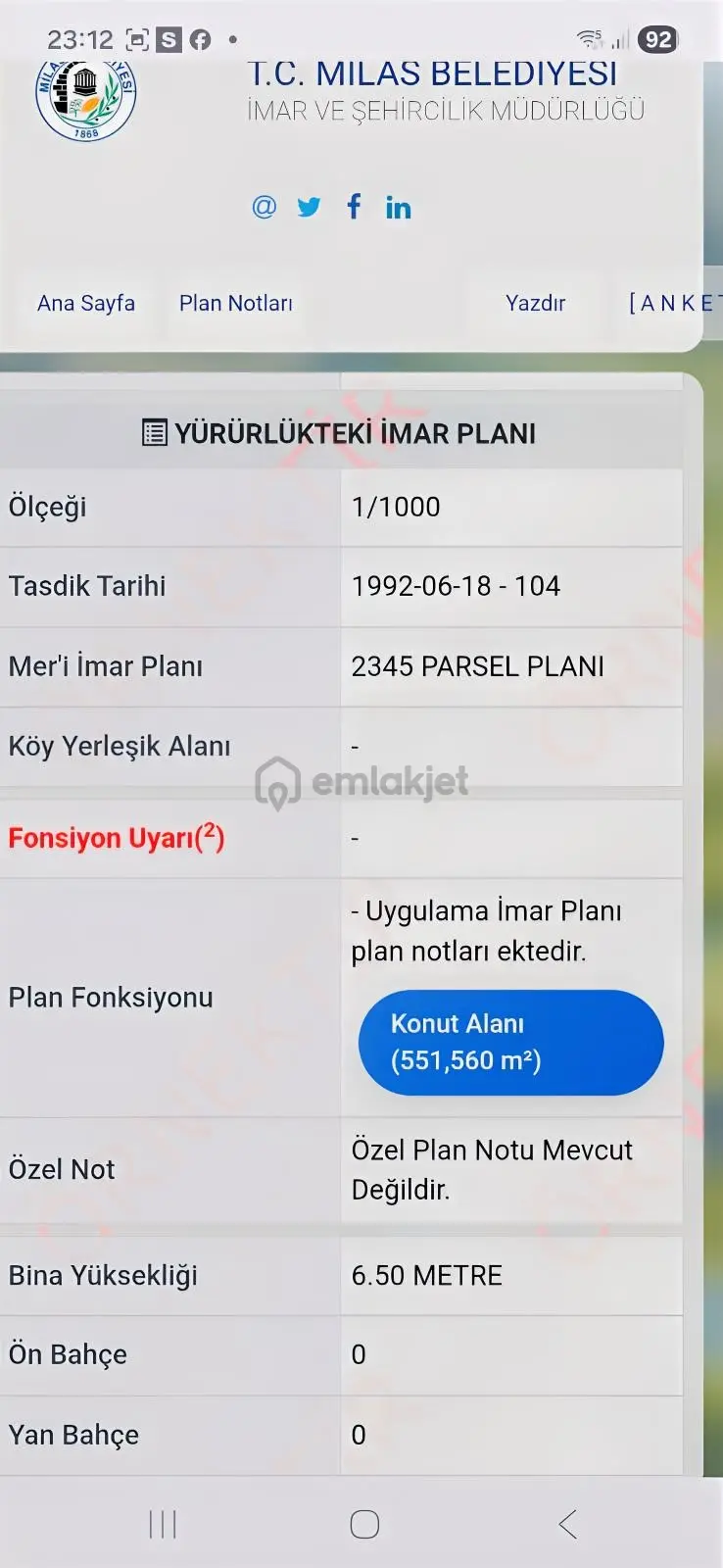 Milas'ta Süper Deniz Manzaralı Arsa - 9