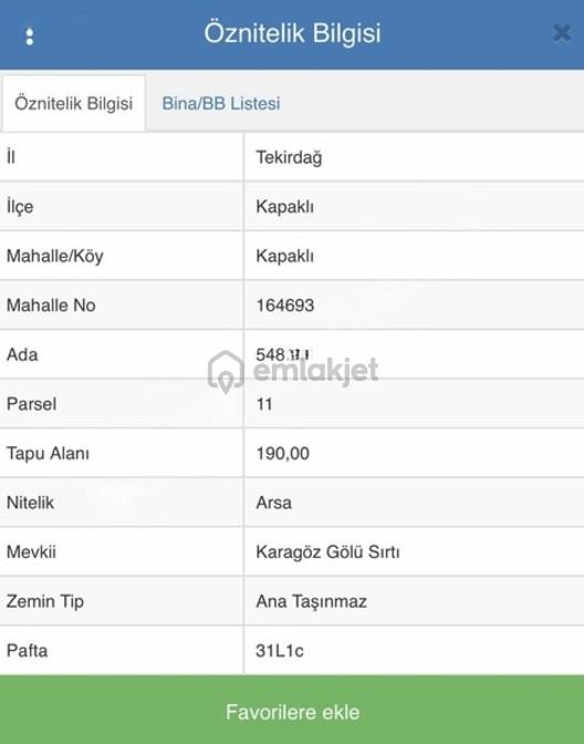 Kapaklı Bahçelievler'de 190 M2 Satılık Arsa - 6