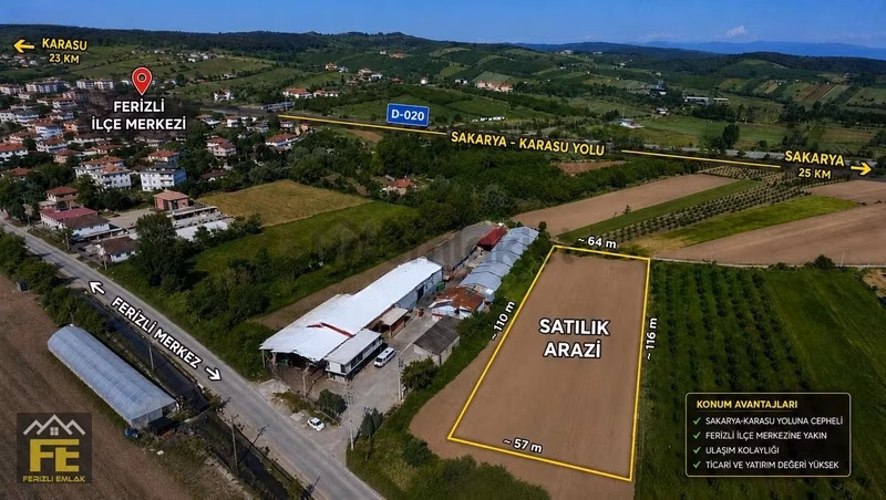 Ferizli Söğütlü Anayolu Üzerinde Satılık Tarla - 4