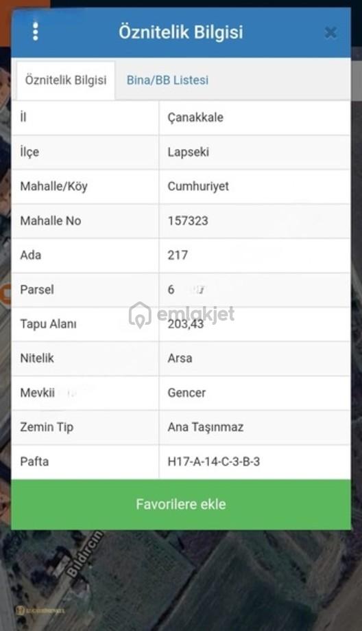 Çanakkale Lapseki Dalyanda Villa İmarlı Satılık Arsa - 2