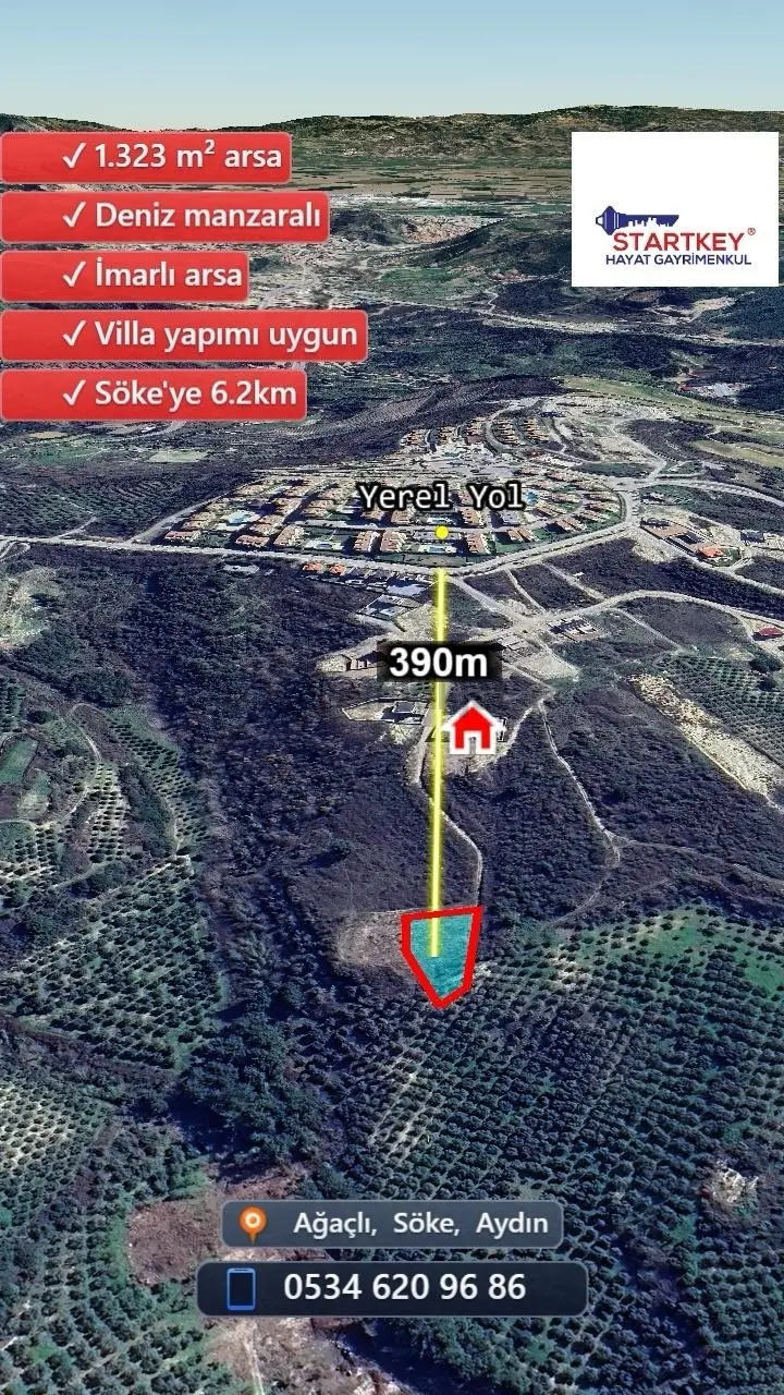 Sökede Deniz Manzaralı Satılık İmarlı Arsa - 6