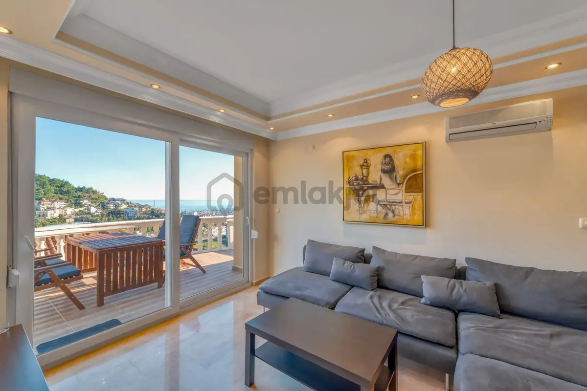 Alanya Tepe’de Satılık 3+1 Deniz Manzaralı, Full Eşyalı Daire – İkametgaha Uygun! - 9