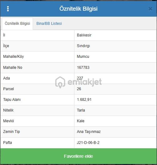 Balıkesir Sındırgı Satılık 1682 M2 Tarla - 3