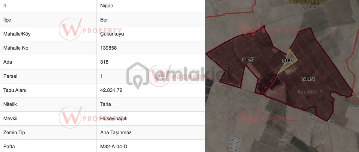 W Property'den Niğde Bor'da 2.291 Dönüm Elma Bahçesi - 28