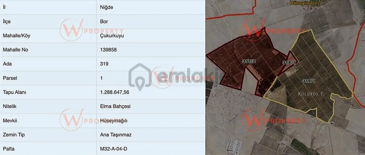 W Property'den Niğde Bor'da 2.291 Dönüm Elma Bahçesi - 29