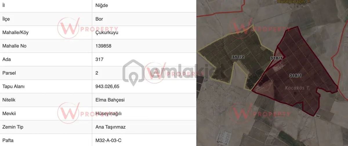 W Property'den Niğde Bor'da 2.291 Dönüm Elma Bahçesi - 27