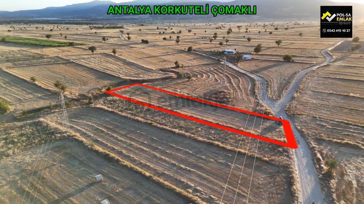 ✅antalya✅korkuteli✅çomaklı Da 1.259m2 Tarla✅resmi Yol Var - 8