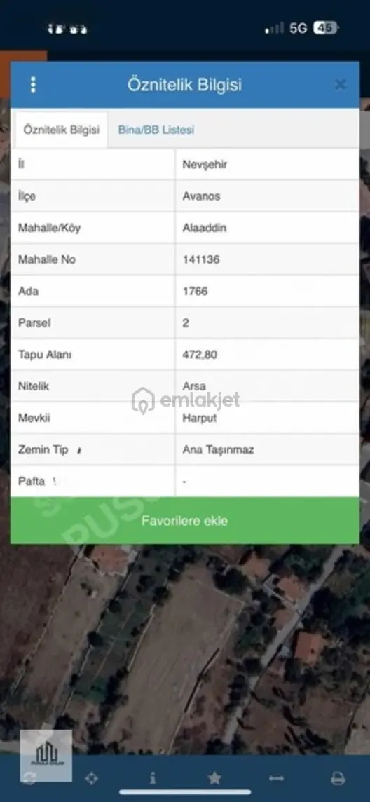 Avanos Alaaddin'de Satılık Konut İmarlı Arsa - 472m² - 2